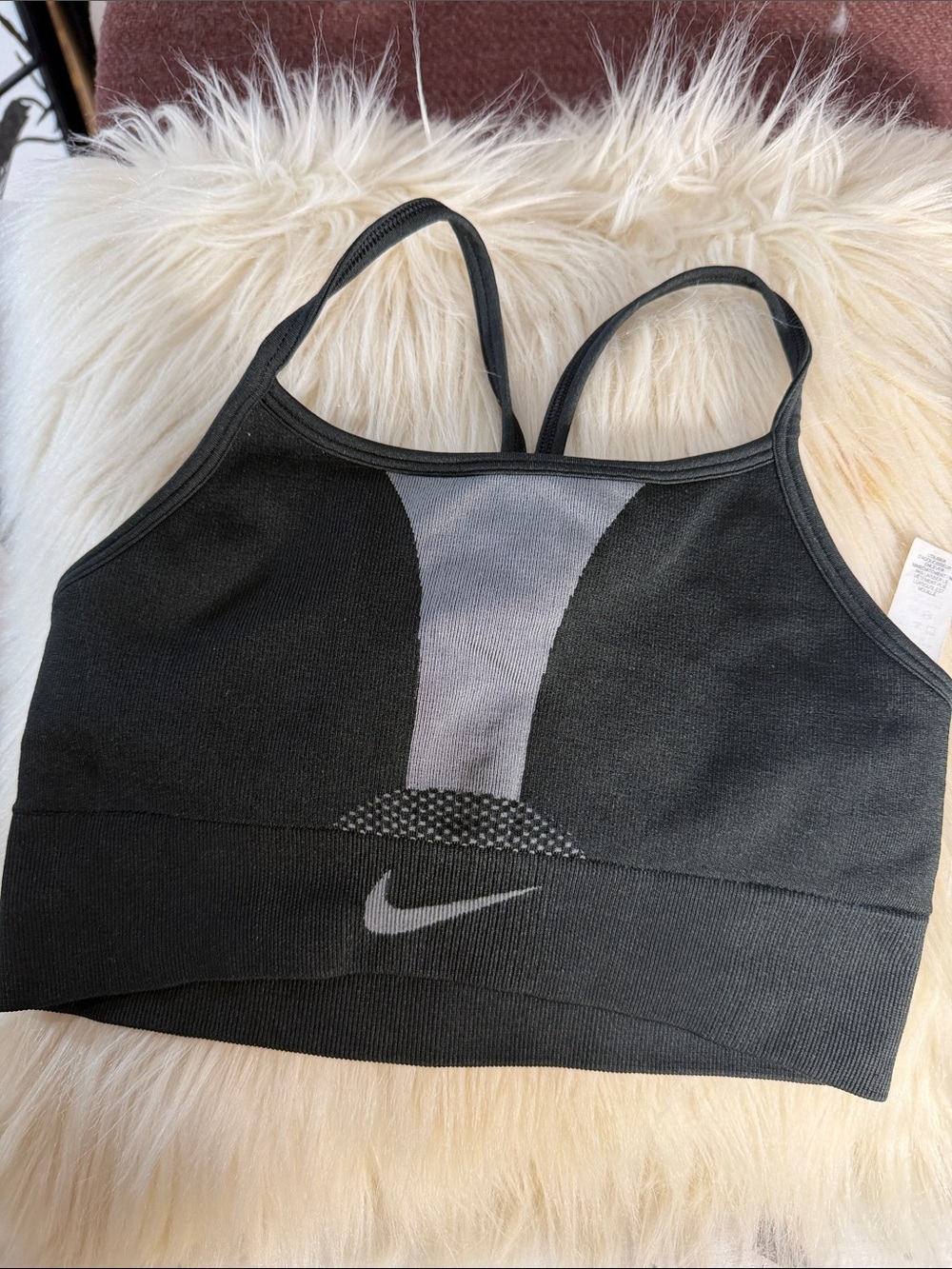 Nike Black Sports Bra with Gray Accent